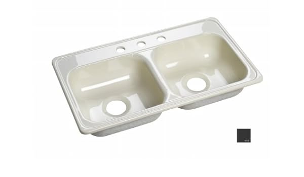 Deluxe 33 X 19 X 6 Kitchen Sink Finish Black Double Bowl