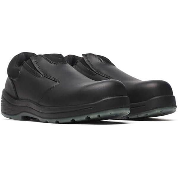 Thorogood Black Leather Slip-On Work Shoes Oil & Slip Resistant Men 7W Women 9W Amazon.com: Thorogood Thoro-Flex Black Slip-On Work Shoes  main image 3