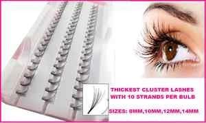 14mm **EXTRA THICK** Individual Eyelash Extension False Eye Lashes Cluster Flare