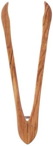ScanWood 9.5" Olivewood Wooden Tongs