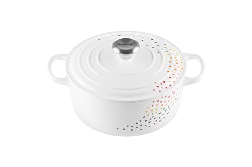 Le Creuset Signature Gusseisenbräter mit Deckel, Ø 24 cm, rund, geeignet für alle Herdarten und Induktion, Volumen: 4,2 l, 4,305 kg, Loving Collection, 21177248