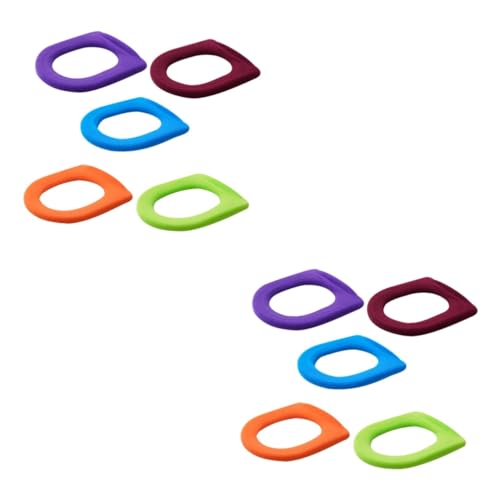 SEWACC 2sets 5pcs Colorful Toilet Seat Cover Pads Soft Durable Toilet Mat for Home Bathroom Random Colors Comfortable Warm for All Ages Random Color 5pcs*2
