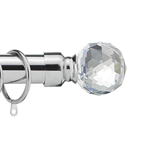 Extendable Curtain Pole Crystal Metal Curtain Pole Set 28mm