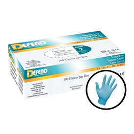 100 DEFEND Nitrile Powder Free Medical Tattoos Piercing Gloves (Medium)