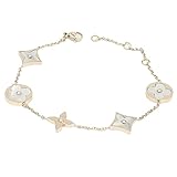 Baoliren Rose Gold Titanium White Shell Clover Women's Chain Bracelet
