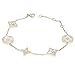 Baoliren Rose Gold Titanium White Shell Clover Women's Chain Bracelet