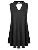 Zeagoo Women's Sleeveless Hollow Back Tunic Dress Flowy Tank Tops