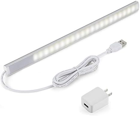 LED Under Cabinet Lighting, Memory Function, 4.92ft Cable, 4W 5V Neutral White, 4000K, dimmable, UL Listed Plug, USB Powered LED Closet Light Bar, Under Counter Lighting (with UL Plug)