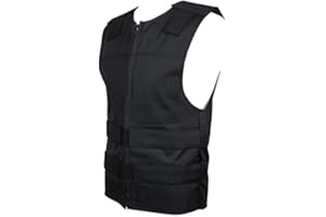 PWVests Cordura Textile Motorcycle Vest Unisex Size 5XL Black | Chest: 54 In | Length: 28 In
