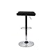 Set of 2 Barstool, Adjustable Swivel Bar Stools with PU Leather and Chrome Base, Gaslift Pub Counter Chairs, Black