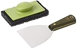 Little Griddle GK540 GK-540 Scraper and Scrubber, Silver/Black/Green