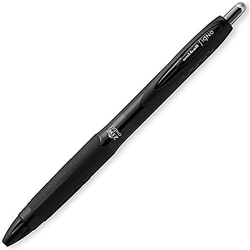 Uni-Ball 307 Gel Pens, Medium Point, Pack of 6 Pens, Black Ink (1919870)