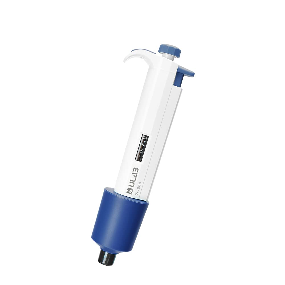 ULAB Single Channel Mechanical Pipettor, Adjustable Volume Micro Pipettes, Vol.Range.2-10ml, ULH1023