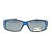 Womens Polarized Fit Over Glasses Sunglasses Rhinestones Rectangle Blue