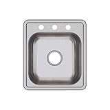 Elkay D117193 Dayton Single Bowl Drop-in Stainless Steel Bar Sink