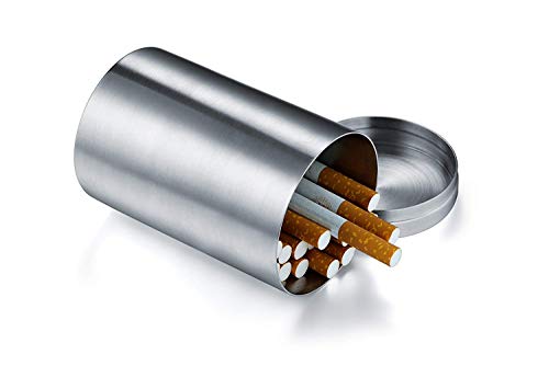 Vanlemn Cylindrical Cigarette Case Stainless Steel Jordan
