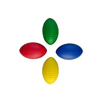 LMC Products 8" Kids Football, These Foam Footballs are a Great Kids Football Party Toy. You Get All 4 Colors: Red, Yellow, Blue and Green.