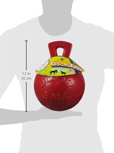 Jolly Pets 8-Inch Tug-n-Toss, Red