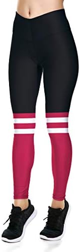 Lesubuy V Wide Waistband Full Length High Waisted Compression Gym Athletic Exercise Leggings Workout for Women XS-XL
