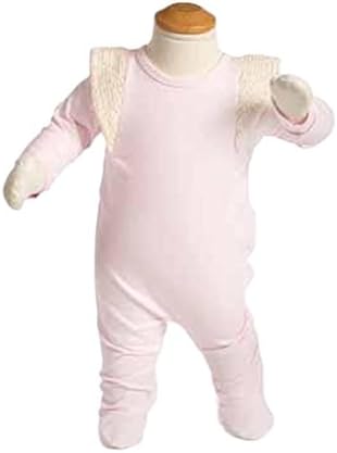 Mignon Monde - 100% Pima Cotton "Fit For A Princess" Footed Romper Bodysuit Outfit Onesie 1 Month +