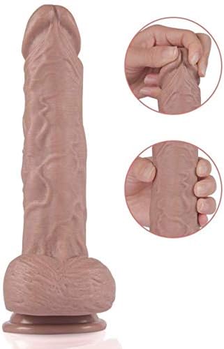 Realistic Dillo with Suction Cup,Analog Plug Adut Seax Toiy for Women Men Couples