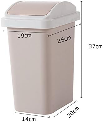 PEIISFUGB Bathroom trash bin household toilet trash kitchen trash living room with plastic trash can-V
