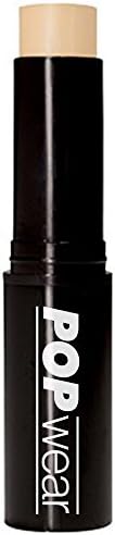 POPwear Foundation Stick, Buildable Coverage and Sun Protection - Natural Finish (Cream Beige)