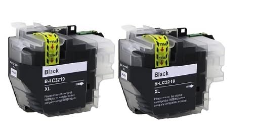 NOW INK. 2 BLACK LC-3219XL LC-3219XLBK INK CARTRIDGES COMPATIBLE WITH BROTHER MFC-J5330DW, J5335DW, J5730DW, J5930DW, J6530DW, J6930DW, J6935DW (XL Capacity LC-3219xl, 2 Black)