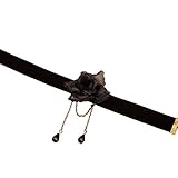 Yazilind Pretty Women Black Flower Brass Chain Beads Black Pendant Choker Necklace