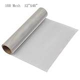 Activists Stainless Steel Mesh 100 Woven Mesh 12 X 40 inch (30 X 100cm) Metal Mesh Screen Filtration Cloth