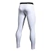 saraca core Men’s Compression Pants Sports Baselayer Running Workout Active Tights Yoga Leggings UPF 50+ Ｗhite