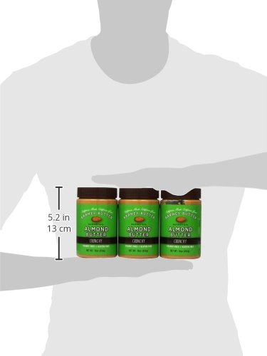 BARNEY BUTTER ALMOND BUTTER, CRUNCHY, 16 OUNCE JAR, SKIN-FREE ALMONDS, NO STIR, NON-GMO, GLUTEN FREE, KETO, PALEO, VEGAN