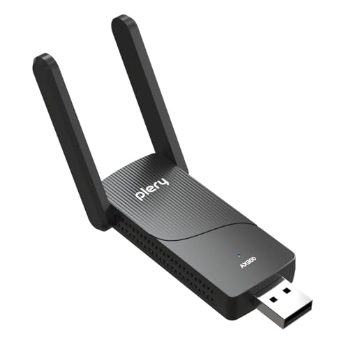 2 in 1 WiFi 6 AX900 + BT5.4 Bluetooth USB WiFi Adapter for PC, Dual Band 5GHz/2.4GHz WiFi Antenna, WPA3 Security, Simple Setup, Built-in Controller for Windows 10/11