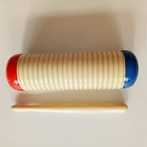 difcuyg5Ozw Wooden Guiro Shaker Cylinder Croak Frog Musical Instrument Education Kids Early Educational Toy - Thumbnail 6