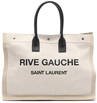 Amazon サンローランパリ Saint Laurent Paris リヴ ゴーシュ ノエ サンローラン トートバッグ リネンキャンバス レザー ベージュ 黒 中古 トートバッグ