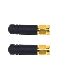 Módulo pequeña Antena inalámbrica de 2,4 GHz 3 cm de largo Omnidirectional RP SMA macho de cobre, 2 unidades)