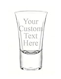 Personalized DOUBLE SIDED 1.5oz Shot Glass, Custom Laser Etched Free Engraving Groomsman and Bridesmaid Wedding Favor Gift (Double Side Engraving)