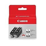 Canon PGI-5 BK 0628B009 2-Pack Pigment Black Ink Tanks