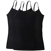 YI-ICCHANN Women's Camisole Modal Tank Top Spaghetti Strap Undershirt, Pack of 2