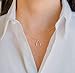 GlitterLounge Wishbone Necklace .925 Sterling Silver Gold Tone Celebrity Jennifer Aniston 16