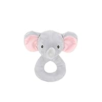 Hand Grasp Soothing Toy Appease Toy Cartoon Animal Rattle Plush Doll For Babies (Elephant)