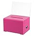 Adir Donation Box with Lock – Acrylic Suggestion Box with Slot, Ballot Lock Box with Sign Holder for Raffle, Tip Jar, Voting, Comments - Cash Donation Boxes for Fundraising (6.25x4.5x 4 Inches)