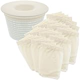 U.S. Pool Supply Pool Skimmer Filter Socks, Pack of 36 - Ultra Fine Mesh Filter Sock Net for Skimmer Baskets - Skim Remove Leaves, Bugs, Oil, Pollen, Algae and Other Floating Debris