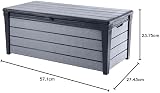 Keter Universal Storage Brushwood Box 455 Litre Anthracite Grey Outdoor Garden view 7