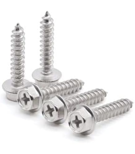 Uxcell Hex Socket Self Tapping Screws, M6 X 25mm Carbon Steel Wood Screw 25 Pack