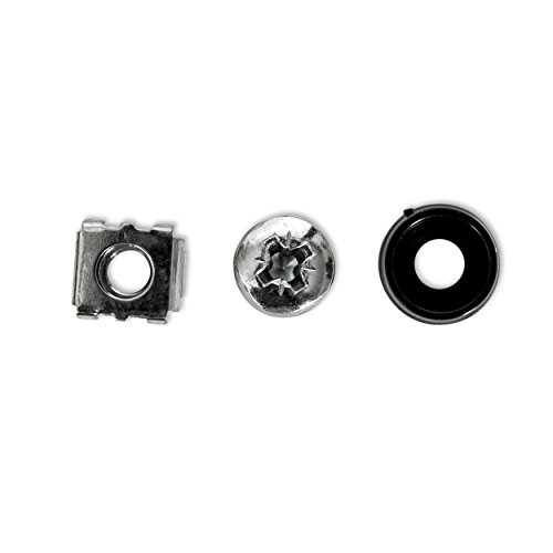 100 Pack - Rack Mount M6 Cage Nuts Mounting Screws Square Hole Server Rack Kit