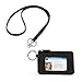 Vera Bradley Zip Id Case and Lanyard in Classic Black