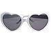 Armear Women's Lady Girl Fashion Large Oversized Heart Shaped Retro Plastic Sunglasses Cute Love Eyewear White