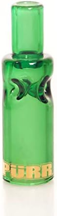 Purr Smokey Large Rolling Tip - Improve Your Smoking Experience with This High Quality Glass Filter Tip for Tastier Flavor & Smoother Hits! Easily Cleaned & 100% Reusable Great for Hand Rolls (Green)
