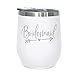 SassyCups Bridesmaid Tumbler | Stainless Steel Wine Tumbler with Lid | Bridesmaid Proposal | Will You Be My Bridesmaid | Bridal Party Tumblers For Bridesmaid (12 Ounce, White)
